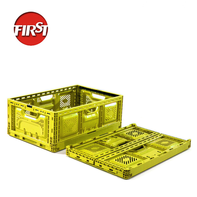 خرید جعبه پلاستیکی تاشو برای سبزیجات و میوه ها رنگ آبی اندازه داخلی 570*370*210mm تولید آنلاین