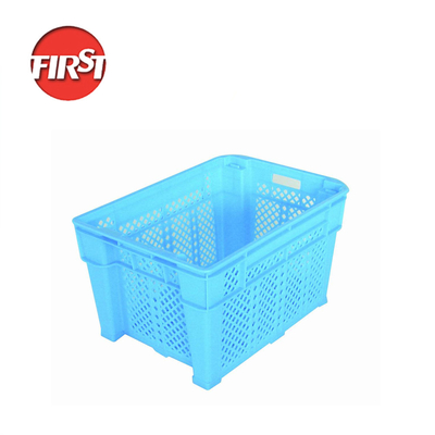 خرید اندازه بیرونی 545*345*250mm کشاورزی جعبه پلاستیکی برای حمل و نقل سبزیجات تولید آنلاین