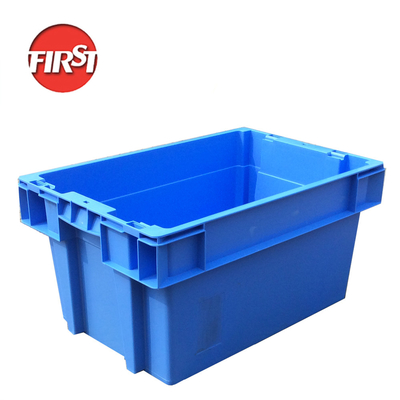 خرید ذخیره سازی صنعتی حمل و نقل 45L بلو مواد غذایی درجه جعبه های پلاستیکی برای کلاس درس تولید آنلاین