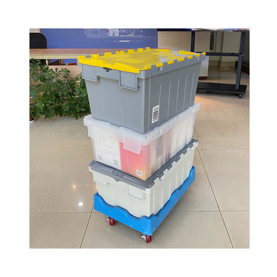خرید 550*370*350mm جعبه های پلاستیکی قابل حرکت برای ذخیره سازی و حمل و نقل راحت تولید آنلاین
