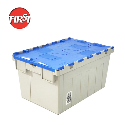 خرید سبک جعبه جامد FIRST 600*400*315mm ذخیره سازی متحرک جعبه پلاستیکی قابل جمع و جور با پوشش تولید آنلاین