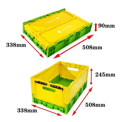خرید جعبه پلاستیکی قابل جمع و جور RFID قابل استفاده مجدد جعبه پلاستیکی قابل جمع و جور کشاورزی تولید آنلاین